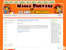 Tablet Screenshot of magmafightersofclubpenguin.wordpress.com