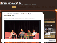 Tablet Screenshot of heroesseminar.wordpress.com