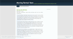 Desktop Screenshot of movingrentalvan.wordpress.com