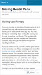 Mobile Screenshot of movingrentalvan.wordpress.com