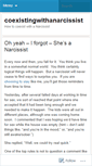 Mobile Screenshot of coexistingwithanarcissist.wordpress.com
