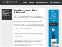 Tablet Screenshot of coexistingwithanarcissist.wordpress.com