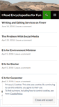 Mobile Screenshot of ireadencyclopedias.wordpress.com