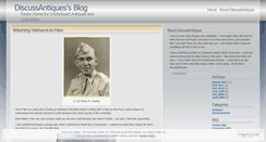 Desktop Screenshot of discussantiques.wordpress.com
