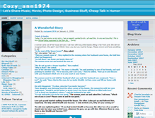 Tablet Screenshot of cozyann1974.wordpress.com