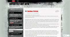 Desktop Screenshot of definitelynotdita.wordpress.com