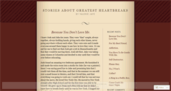 Desktop Screenshot of heartbreakstories.wordpress.com