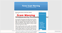 Desktop Screenshot of forexscamwarning.wordpress.com