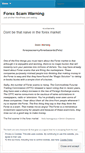 Mobile Screenshot of forexscamwarning.wordpress.com
