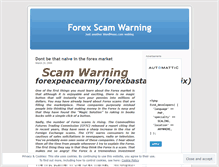 Tablet Screenshot of forexscamwarning.wordpress.com