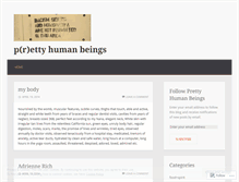 Tablet Screenshot of prettyhumanbeings.wordpress.com