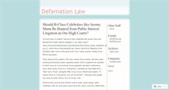 Desktop Screenshot of defamationlaw.wordpress.com