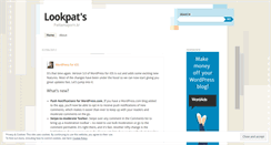 Desktop Screenshot of lookpat.wordpress.com