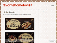 Tablet Screenshot of favoritehometovisit.wordpress.com