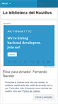 Mobile Screenshot of labibliotecadelnautilus.wordpress.com