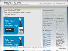Tablet Screenshot of leadership101.wordpress.com