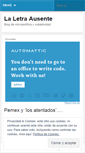 Mobile Screenshot of laletraausente.wordpress.com