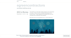 Desktop Screenshot of egreencontractors.wordpress.com