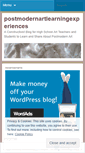 Mobile Screenshot of postmodernartlearningexperiences.wordpress.com