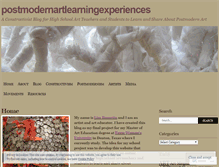 Tablet Screenshot of postmodernartlearningexperiences.wordpress.com