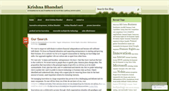 Desktop Screenshot of bhandarikrishna.wordpress.com