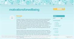 Desktop Screenshot of motivationsforwellbeing.wordpress.com