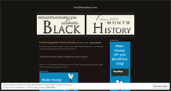 Desktop Screenshot of heraldstandardblackhistorymonth.wordpress.com