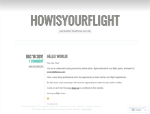 Tablet Screenshot of howisyourflight.wordpress.com