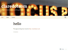 Tablet Screenshot of claredotcom.wordpress.com