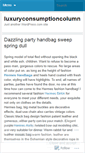 Mobile Screenshot of luxuryconsumptioncolumn.wordpress.com