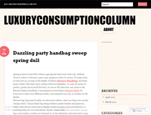 Tablet Screenshot of luxuryconsumptioncolumn.wordpress.com