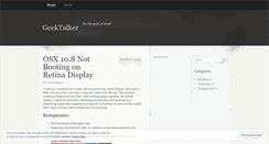 Desktop Screenshot of geektalker.wordpress.com