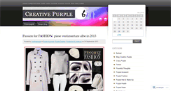 Desktop Screenshot of creativepurple.wordpress.com