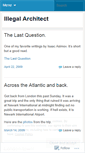 Mobile Screenshot of illegalarchitect.wordpress.com