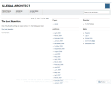 Tablet Screenshot of illegalarchitect.wordpress.com