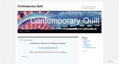 Desktop Screenshot of contemporaryquilt.wordpress.com