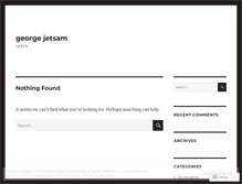 Tablet Screenshot of georgejetsam.wordpress.com