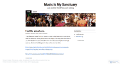 Desktop Screenshot of musicismysanctuary.wordpress.com