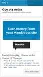 Mobile Screenshot of cuetheartist.wordpress.com