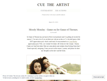 Tablet Screenshot of cuetheartist.wordpress.com