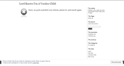 Desktop Screenshot of lordknowsimavoodoochild.wordpress.com