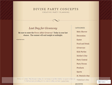 Tablet Screenshot of divinepartyconcepts.wordpress.com