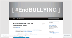 Desktop Screenshot of endbullyinghashtag.wordpress.com