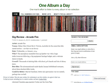 Tablet Screenshot of onealbumaday.wordpress.com