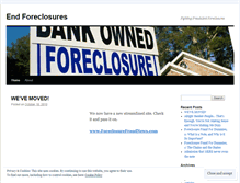 Tablet Screenshot of endforeclosures.wordpress.com