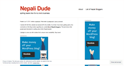 Desktop Screenshot of nepalidude.wordpress.com