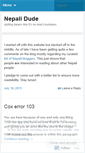 Mobile Screenshot of nepalidude.wordpress.com
