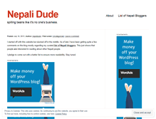 Tablet Screenshot of nepalidude.wordpress.com