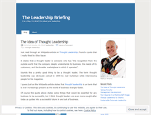 Tablet Screenshot of leadershipbriefing.wordpress.com