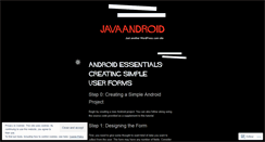 Desktop Screenshot of javaandroid4u.wordpress.com